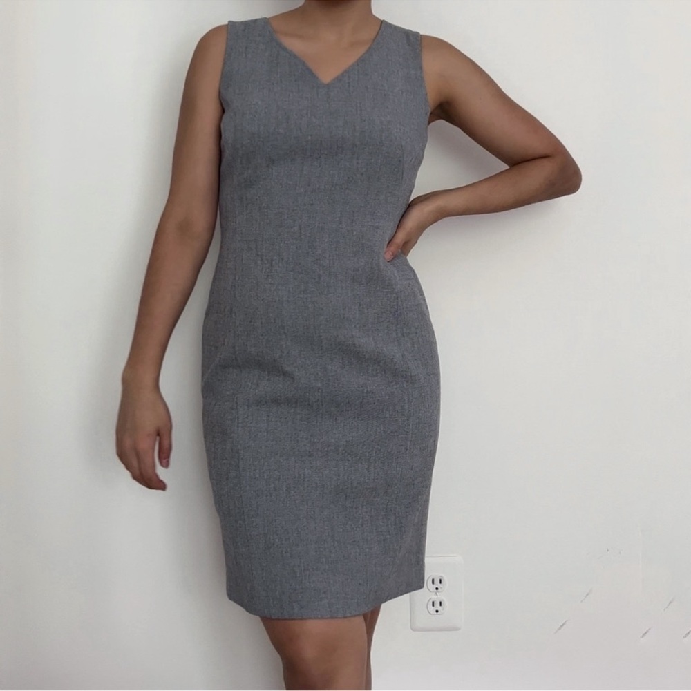 Kasper grey sheath dress!